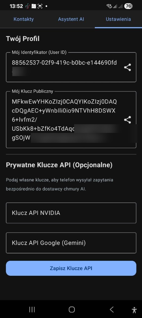 Ekran ustawień J(a)son